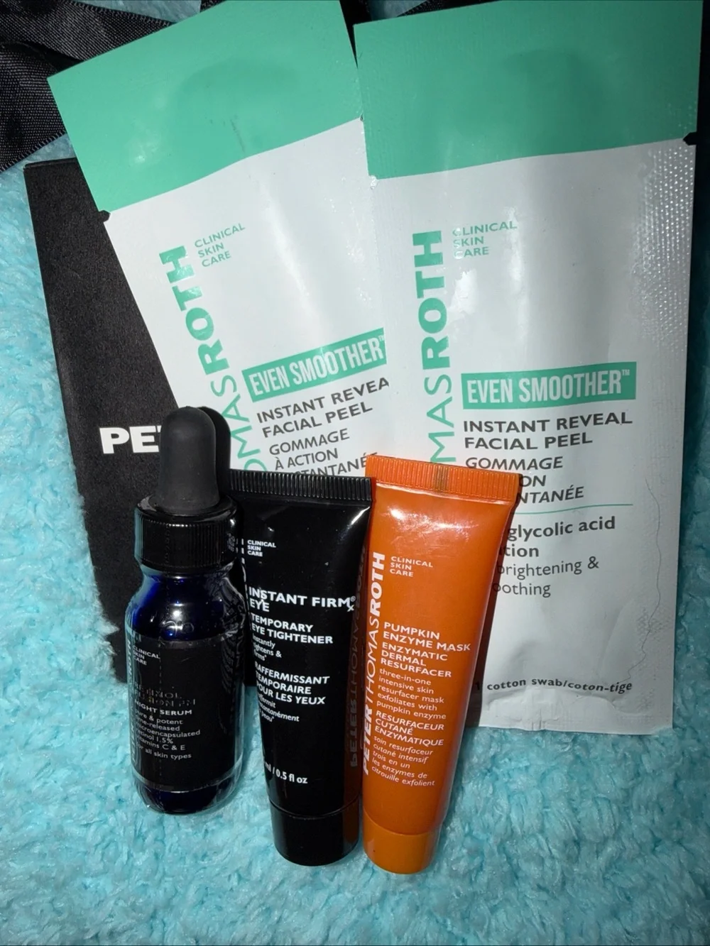 Peter Thomas Roth Skincare Gift Set- retinol, eye, mask, peel w/gift bag new